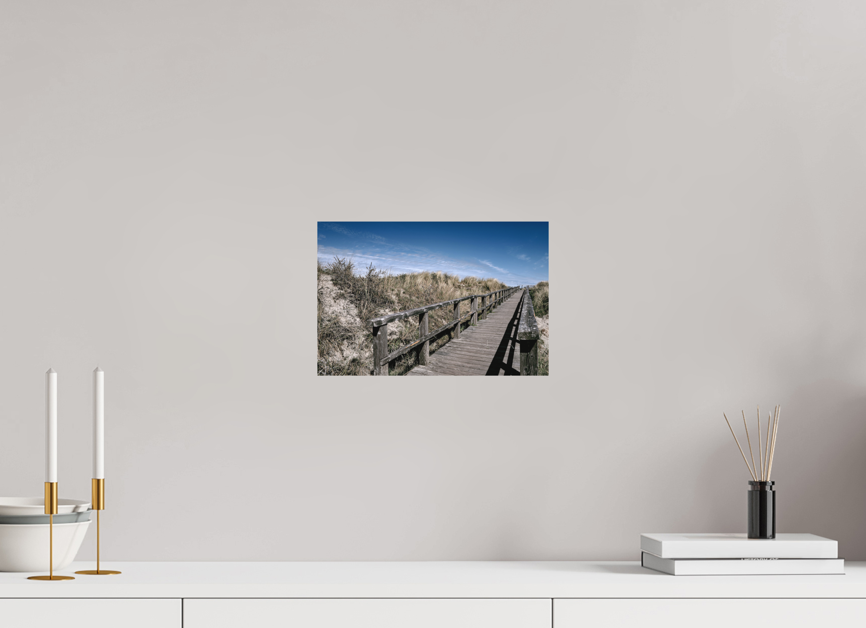 30 x 20 cm, Alu-Dibond Fuji Crystal Archive color matt Brücke in den Dünen