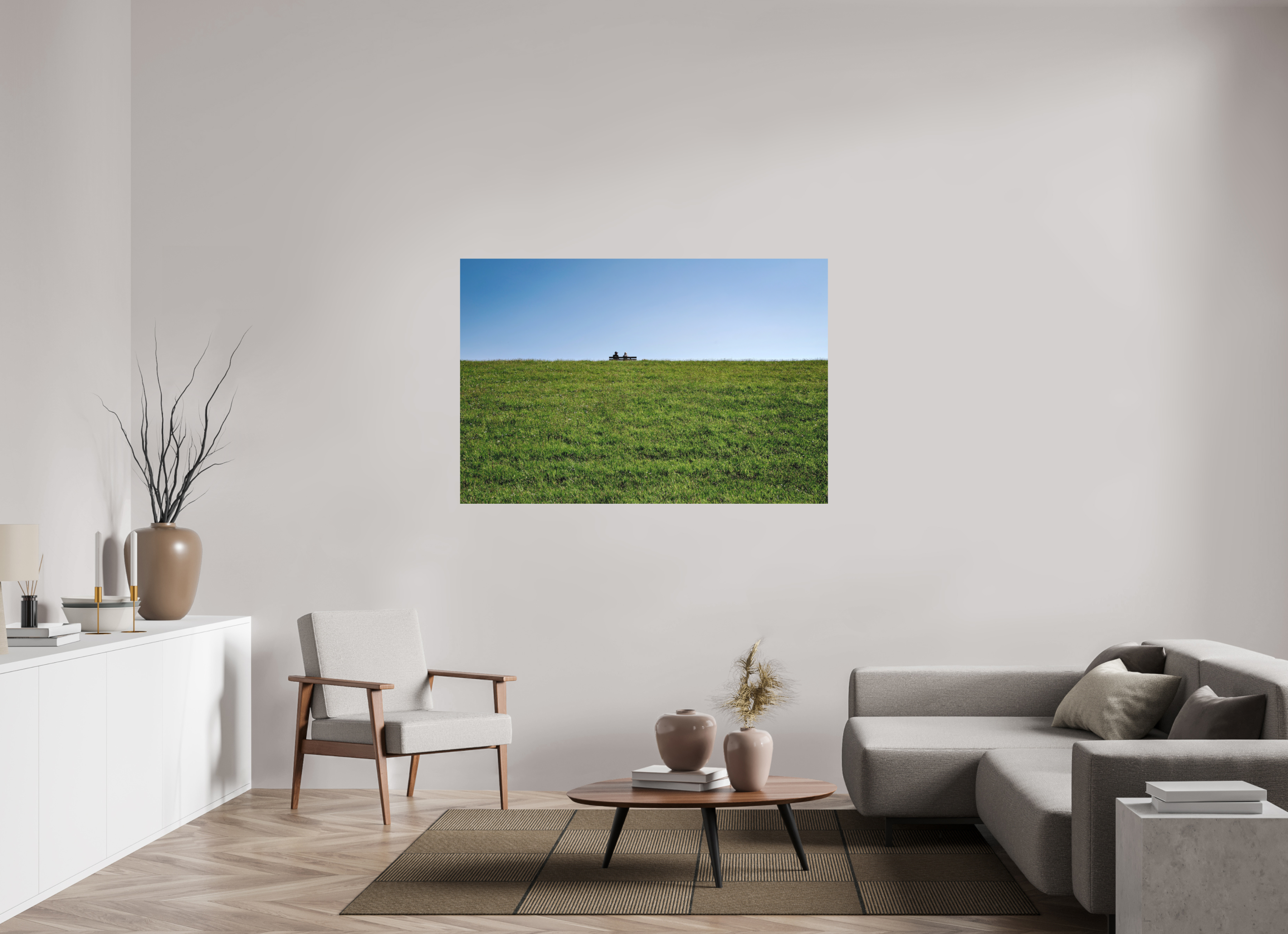 150 x 100 cm, Alu-Dibond Fuji Crystal Archive color matt Auf dem Deich
