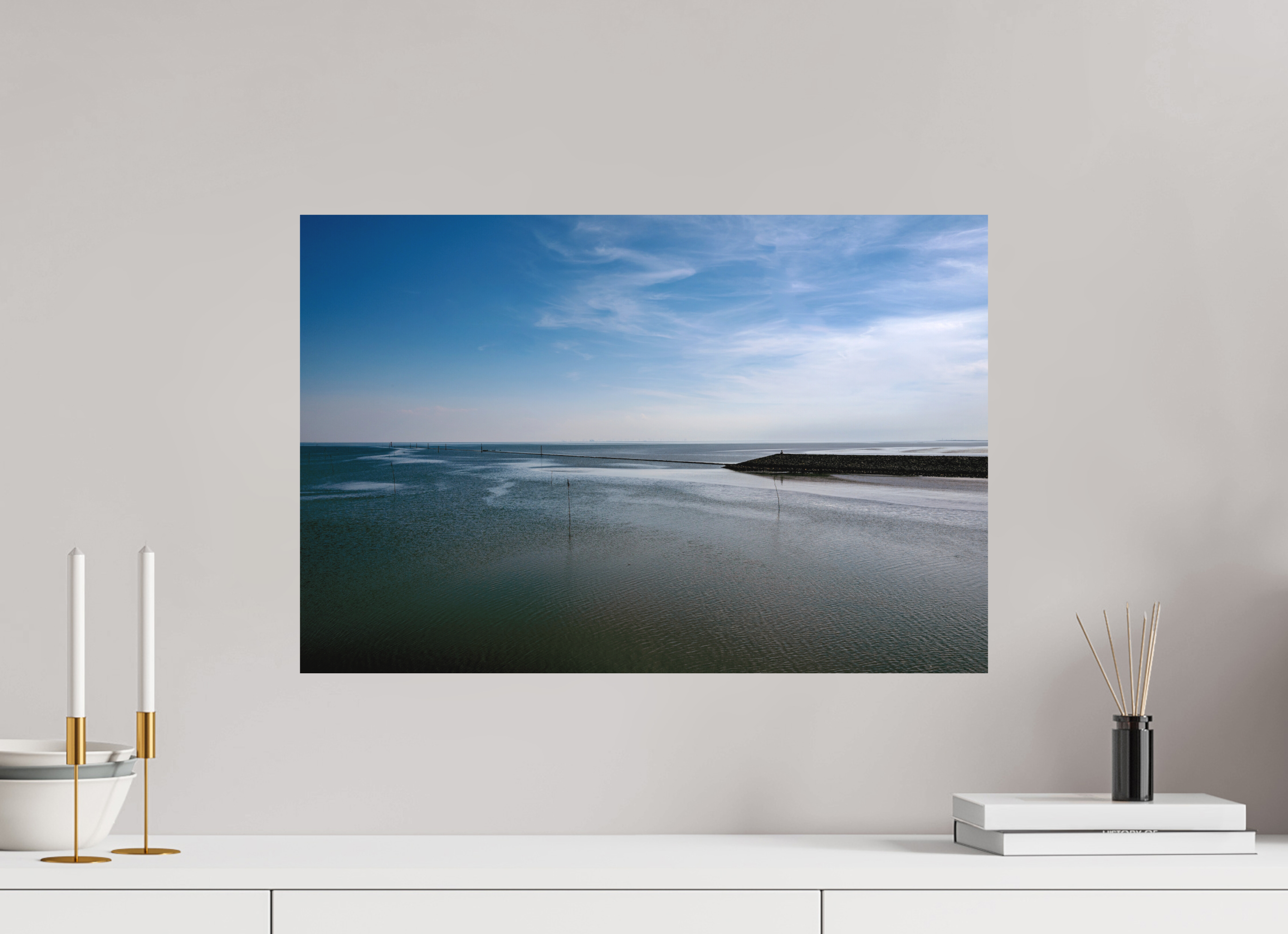 60 x 40 cm, Alu-Dibond Fuji Crystal Archive color matt Still in der Nordsee