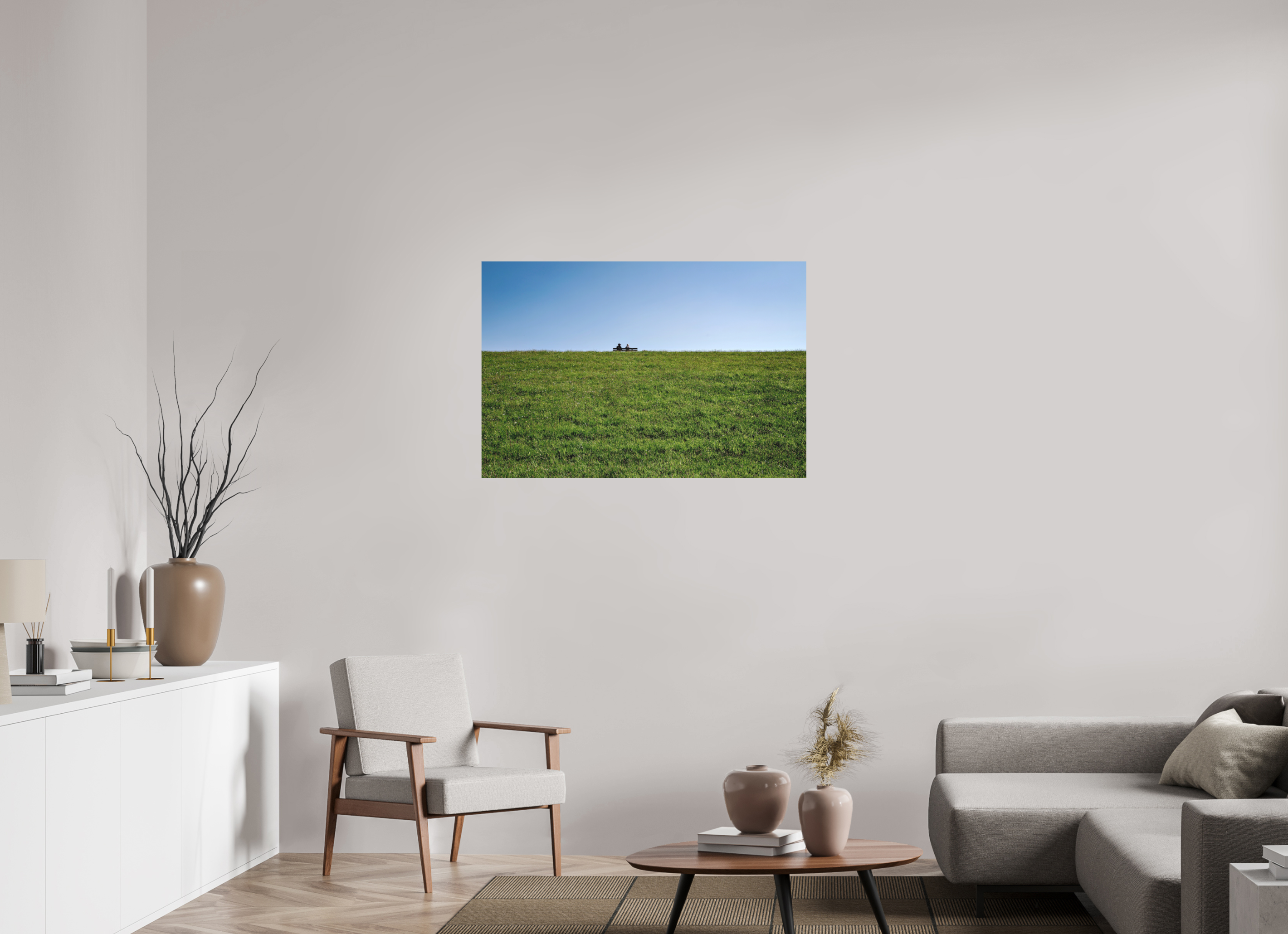 105 x 70 cm, Alu-Dibond Fuji Crystal Archive color matt Auf dem Deich