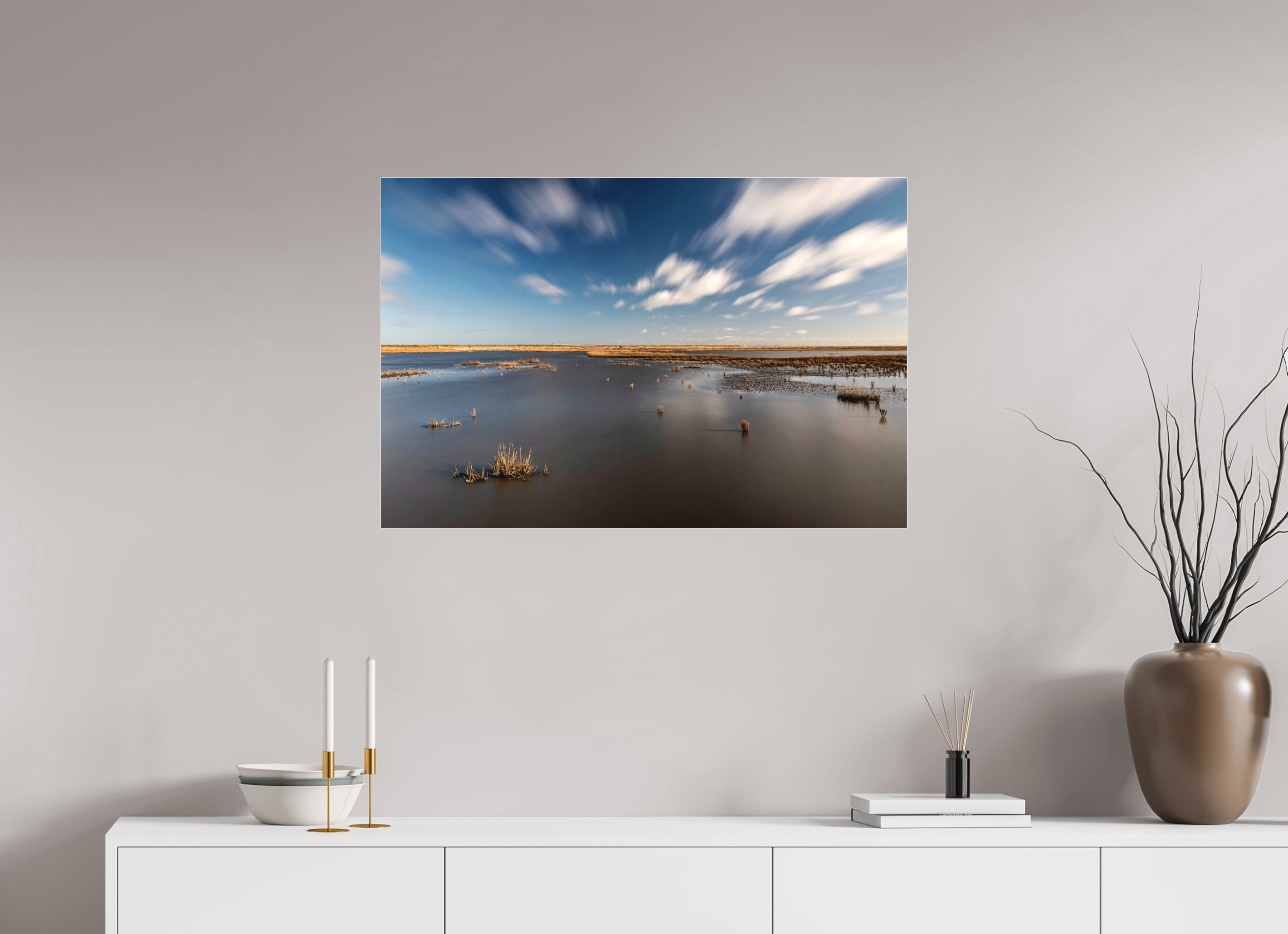 90 x 60 cm, Acrylglas Fuji Crystal Archiv color matt Nordsee Wattenmeer - Acrylglas