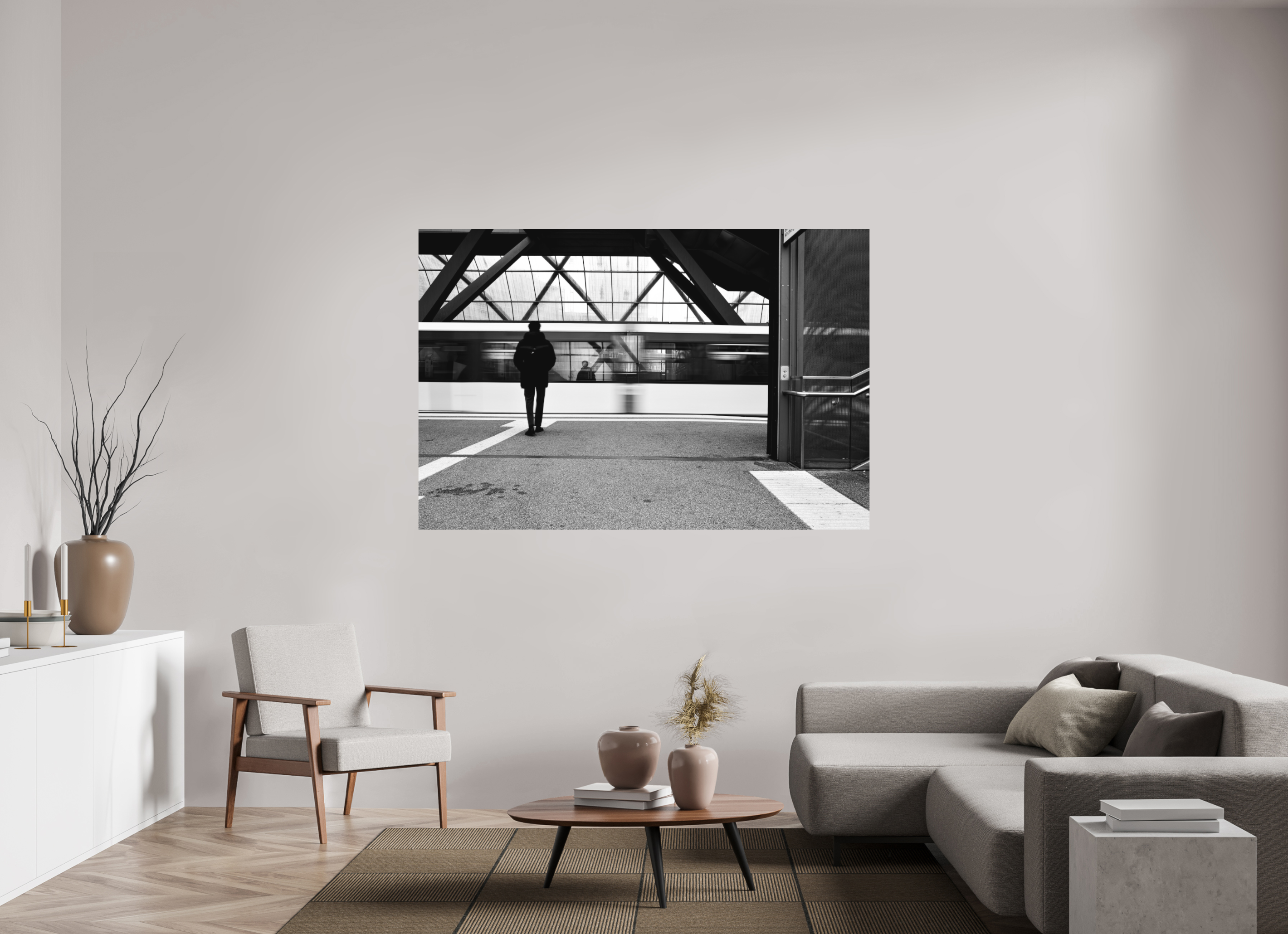 180 x 120 cm, Einzeln Ilford SW Papier matt Warten und entspannen
