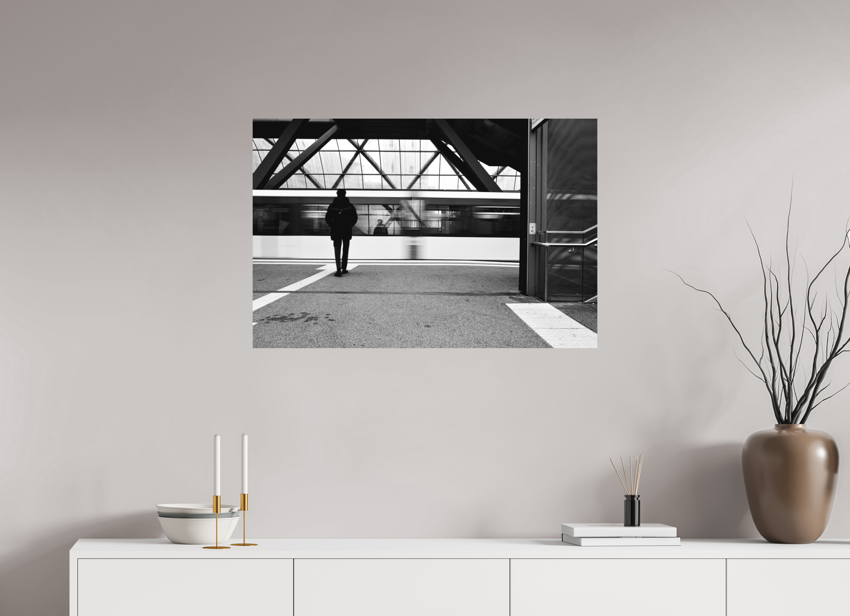 90 x 60 cm, Einzeln Ilford SW Papier matt Warten und entspannen