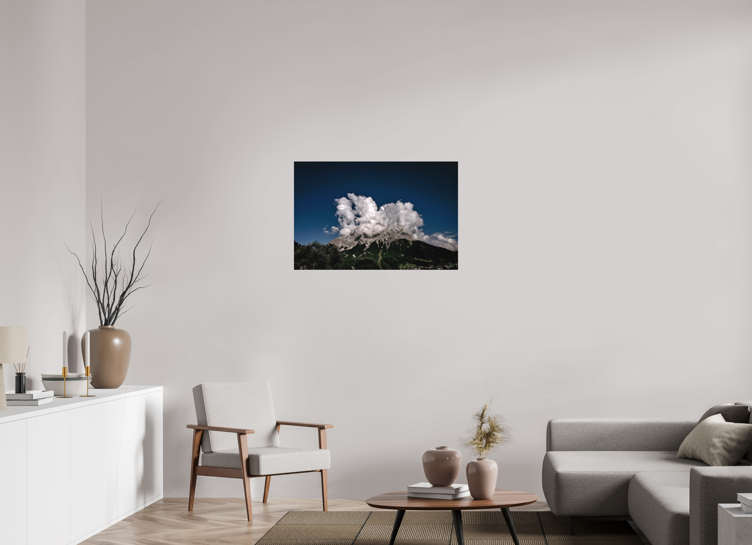 90,8 x 60 cm, Alu-Dibond Fuji Crystal Archive color matt Alpenspektakel