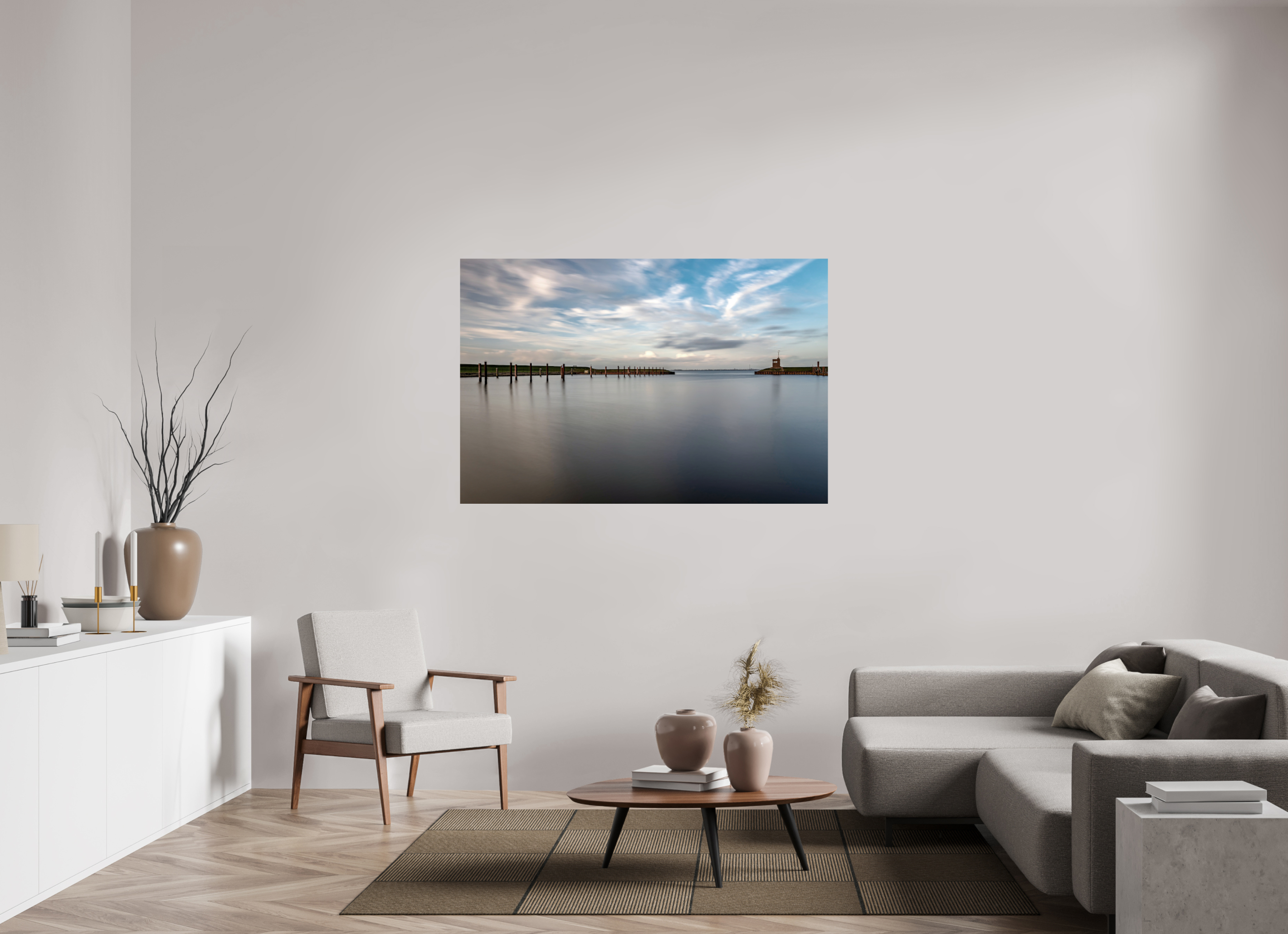 150 x 100 cm, Alu-Dibond Fine Art Print Dangast Friesland
