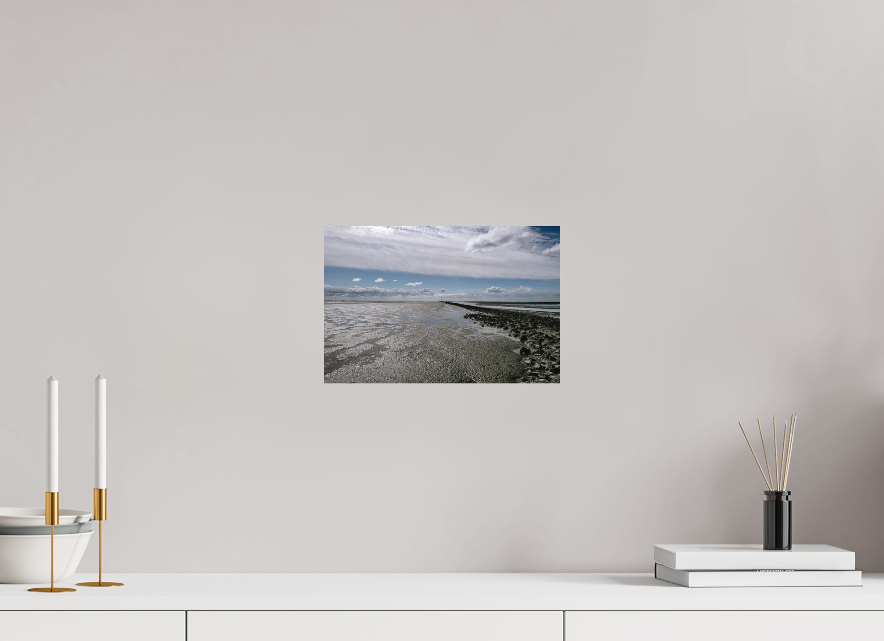 30 x 20 cm, Alu-Dibond Fuji Crystal Archive color matt Nordseeblick rauh und natürlich