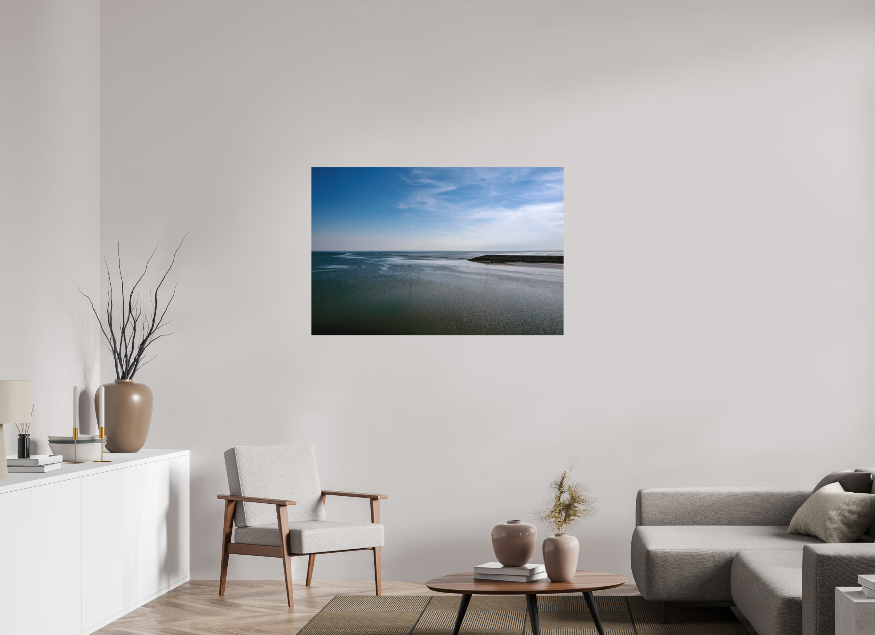 120 x 80 cm, Alu-Dibond Fuji Crystal Archive color matt Still in der Nordsee
