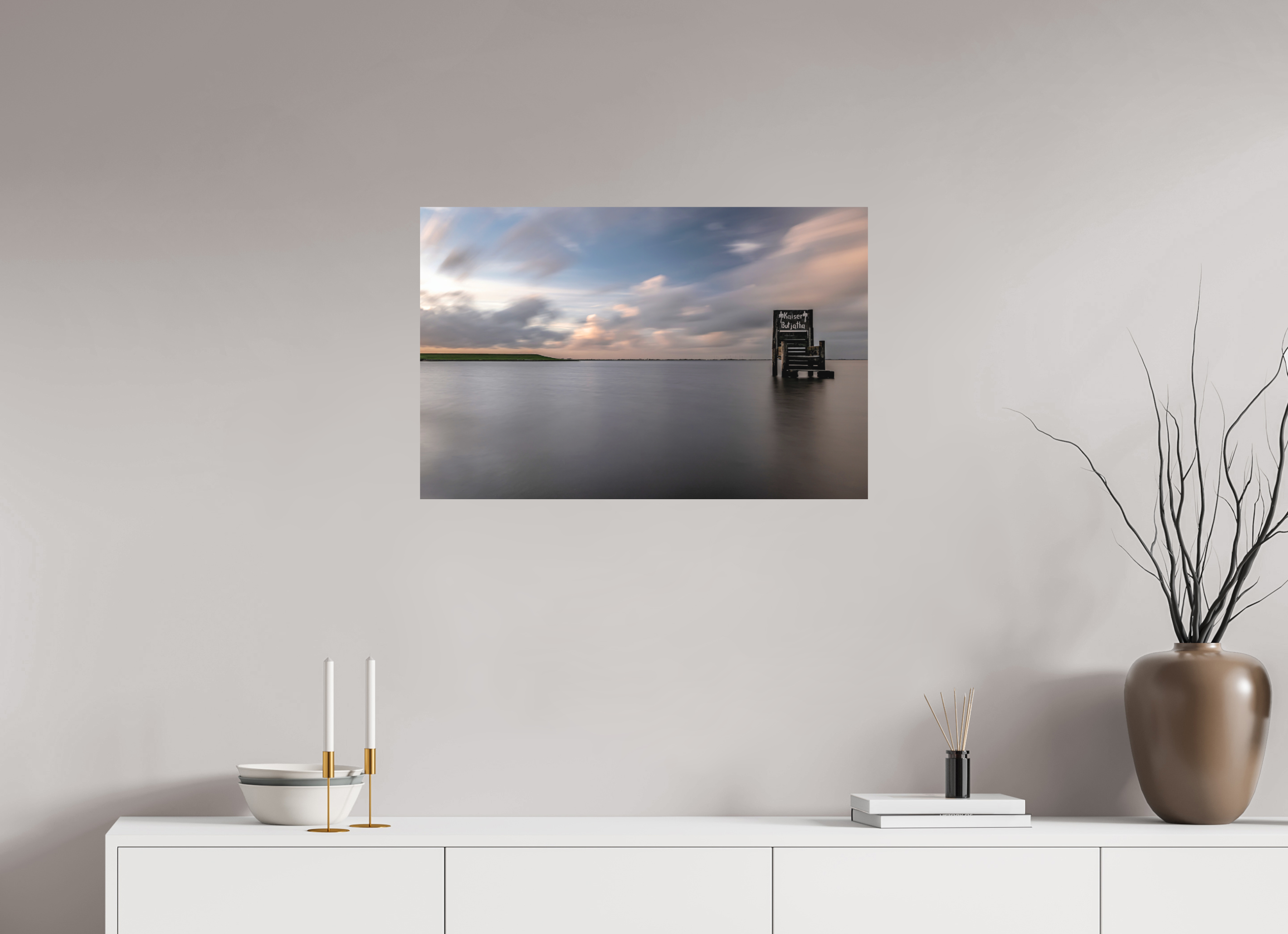 76,6 x 50 cm, Alu-Dibond Fuji Crystal Archive color matt Dangast am Abend