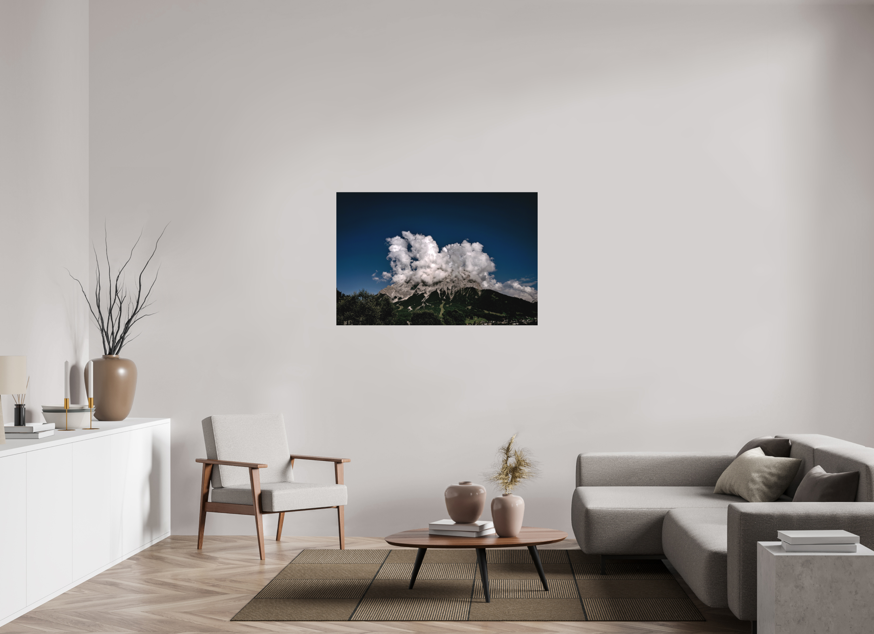121 x 80 cm, Alu-Dibond Fuji Crystal Archive color matt Alpenspektakel