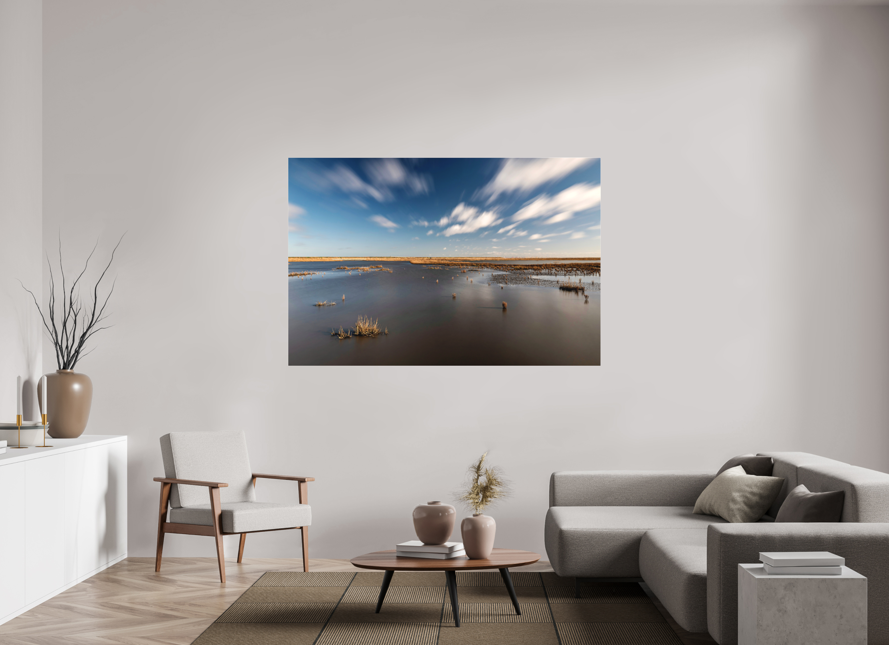 180 x 120 cm, Acrylglas Fuji Crystal Archiv color matt Nordsee Wattenmeer - Acrylglas