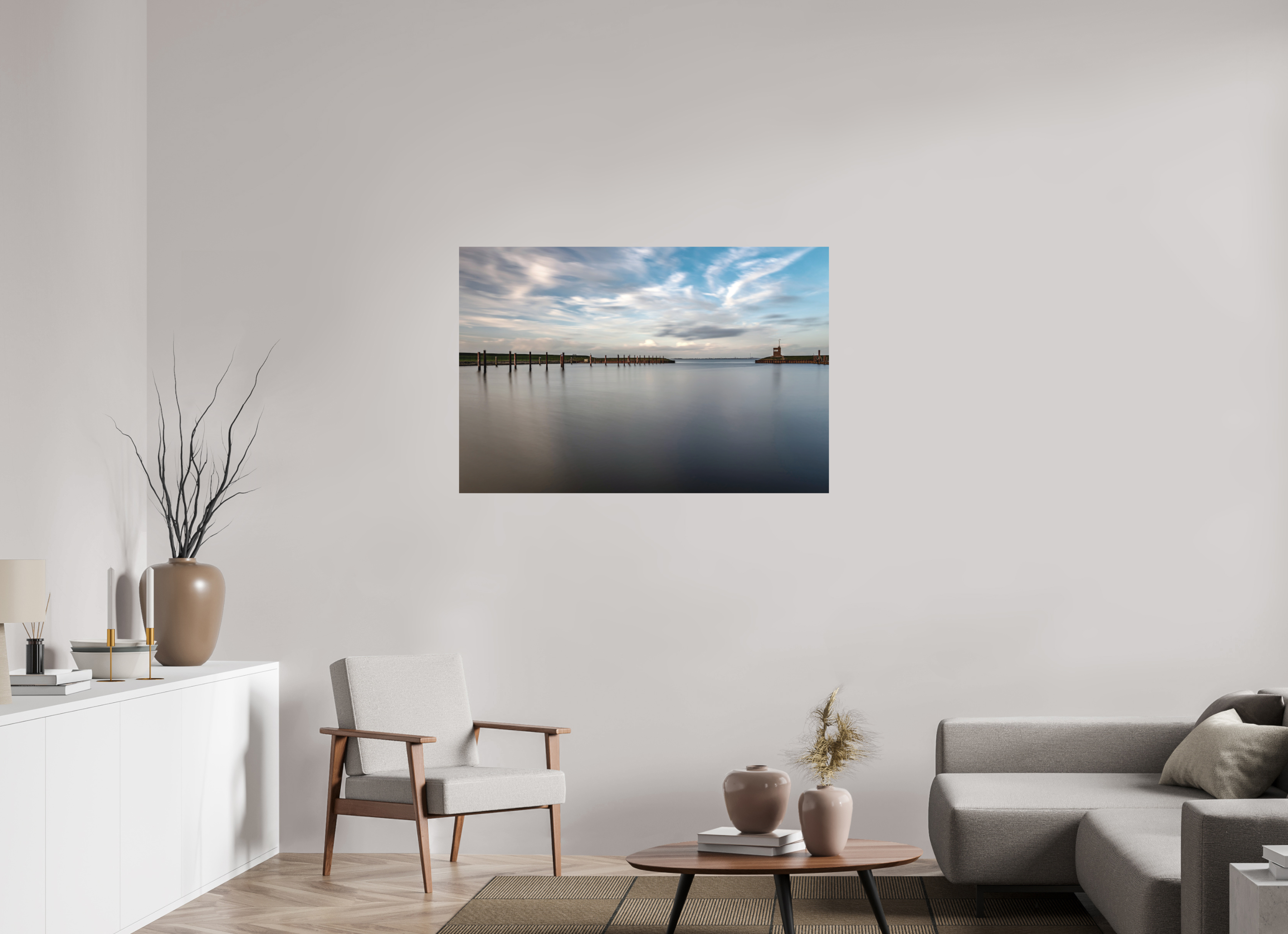 120 x 80 cm, Einzeln Hahnemühle Photo Rag Bright White Dangast ruhiger Hafen