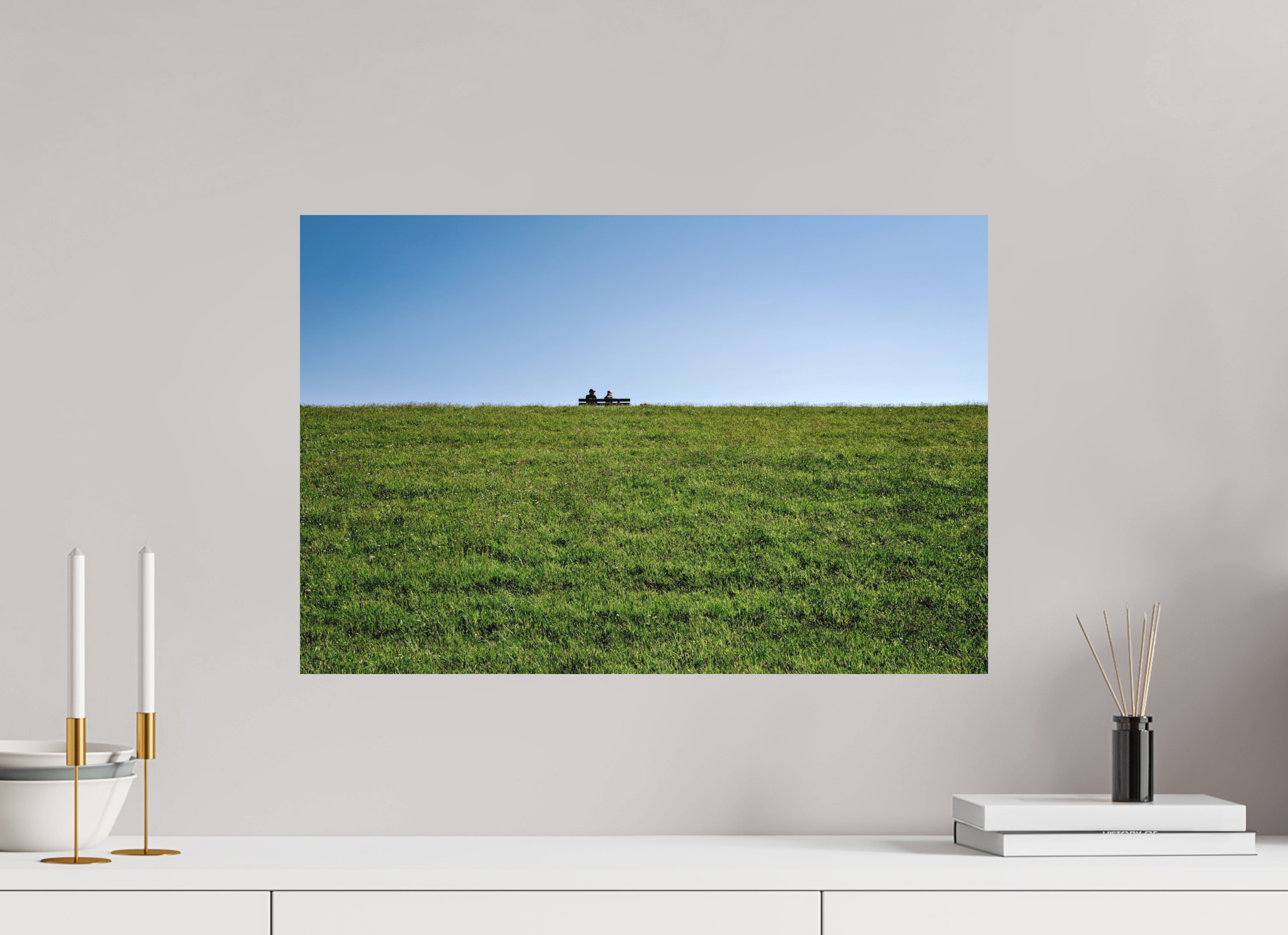 60 x 40 cm, Alu-Dibond Fuji Crystal Archive color matt Auf dem Deich